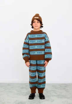 Tinycottons pulover copii TINY SWEATER culoarea maro, AW25-122 imagine