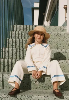 Tinycottons pulover de bumbac pentru copii SAILOR TINY CARDIGAN imagine