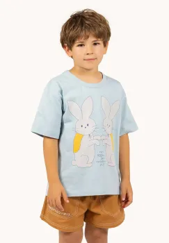 Tinycottons tricou de bumbac pentru copii BUNNIES GRAPHIC TEE cu imprimeu, SS25-075 imagine