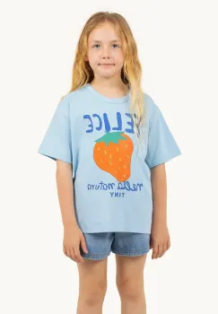 Tinycottons tricou de bumbac pentru copii NELLA NATURA GRAPHIC TEE cu imprimeu, SS25-077 imagine