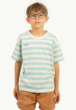 Tinycottons tricou de bumbac pentru copii STRIPES TEE culoarea verde, modelator, SS25-111 imagine