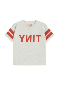 Tinycottons tricou de bumbac pentru copii STRIPES TINY TEE culoarea gri, cu imprimeu, SS25-145 imagine
