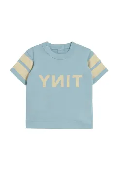 Tinycottons tricou din bumbac pentru bebelusi STRIPES LOGO BABY TEE cu imprimeu, SS25-141 imagine