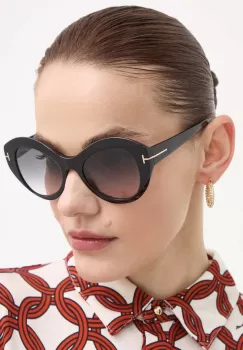 Tom Ford ochelari de soare femei, culoarea negru, FT1084_5201B imagine