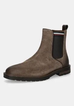 Tommy Hilfiger botine din piele intoarsa CLEATED HILFIGER SUEDE CHELSEA imagine