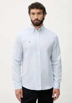 Tommy Hilfiger camasa pentru barbati, cu amestec de in imagine