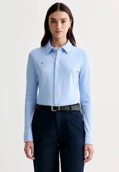 Tommy Hilfiger camasa pentru femei din bumbac cu elastan imagine