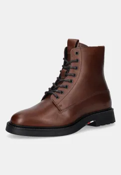 Tommy Hilfiger cizme inalte din piele HILFIGER COMFORT LWT LTH BOOT imagine