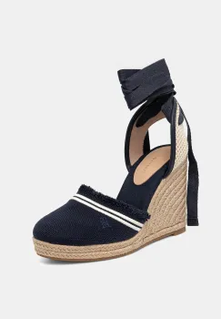 Tommy Hilfiger espadrile FRINGE CANVAS HIGH WEDGE imagine