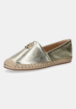 Tommy Hilfiger espadrile pentru femei, din piele TH LOGO GOLD ESPADRILLE imagine