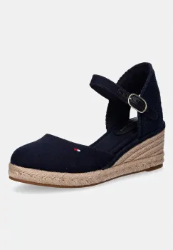 Tommy Hilfiger espadrile pentru femei MID WEDGE ESPAD CLOSED TOE imagine