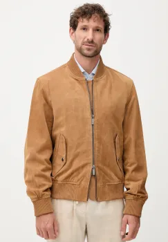 Tommy Hilfiger geaca bomber din piele intoarsa imagine