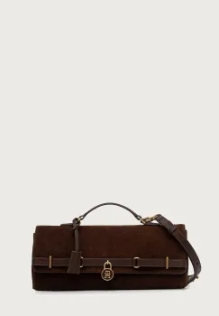 Tommy Hilfiger geanta crossbody pentru femei din piele intoarsa imagine