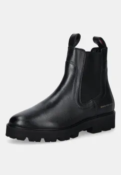 Tommy Hilfiger ghete chelsea de piele TH LTHR LOW CHELSEA imagine