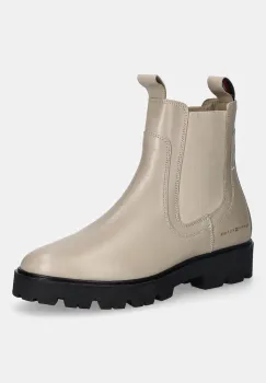 Tommy Hilfiger ghete chelsea de piele TH LTHR LOW CHELSEA imagine