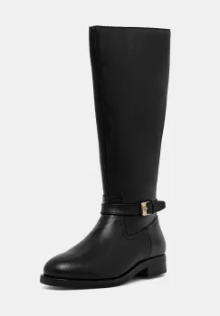 Tommy Hilfiger ghete de piele TH BUCKLE RIDING LTHR LONG BOOT imagine