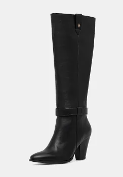 Tommy Hilfiger ghete de piele TH T-STRAP LTHR POINTY LONG BOOT imagine