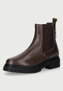 Tommy Hilfiger  ghete scurte de dama din piele TH EMBOSS GRAIN LEATHER CHELSEA imagine
