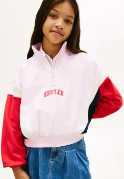 Tommy Hilfiger hanorac cu fermoar pentru copii, din bumbac cu elastan imagine