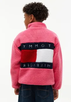 Tommy Hilfiger hanorac cu fermoar pentru copii din polar imagine