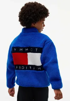 Tommy Hilfiger hanorac cu fermoar pentru copii din polar imagine