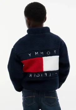 Tommy Hilfiger hanorac cu fermoar pentru copii din polar imagine