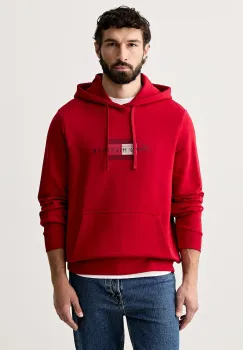 Tommy Hilfiger hanorac cu gluga pentru barbati din bumbac imagine