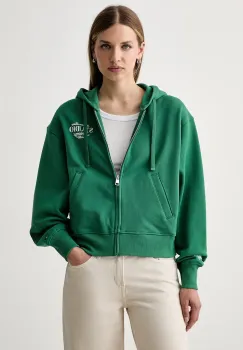 Tommy Hilfiger hanorac cu gluga pentru femei cu bumbac imagine