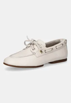 Tommy Hilfiger mocasini de dama de piele TH SLEEK LEATHER BOAT SHOE imagine