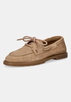 Tommy Hilfiger mocasini de dama din piele intoarsa LIGHT SUEDE BOAT SHOE imagine