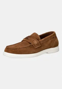 Tommy Hilfiger mocasini pentru barbati, din piele intoarsa LIGHT SUEDE FLAG HARDWARE LOAFER imagine
