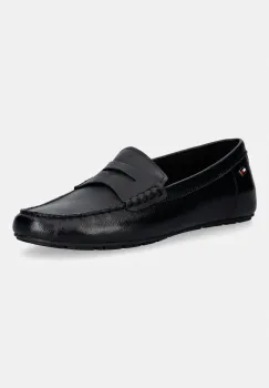 Tommy Hilfiger mocasini pentru femei din piele FLAG LEATHER DRIVER LOAFER imagine