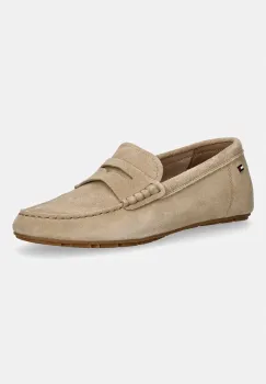 Tommy Hilfiger mocasini pentru femei, din piele intoarsa FLAG SOFT SUEDE DRIVER LOAFER imagine