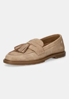 Tommy Hilfiger mocasini pentru femei din piele intoarsa LIGHT SUEDE TASSEL LOAFER imagine