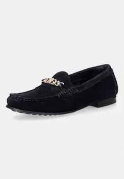 Tommy Hilfiger mocasini pentru femei din piele intoarsa TH CHAIN SUEDE LOAFER imagine