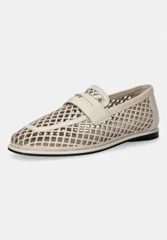 Tommy Hilfiger mocasini pentru femei, din piele TH COIN LTH LOAFER LASER CUT imagine
