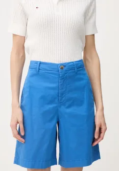 Tommy Hilfiger Pantaloni scurti chinos femei cu bumbac imagine