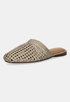 Tommy Hilfiger papuci CROCHET METALLIC LEATHER MULE imagine