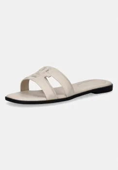 Tommy Hilfiger papuci cu toc plat pentru femei, din piele TH LOGO STRAP MULE imagine