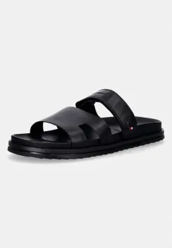 Tommy Hilfiger papuci pentru barbati, din piele ADJUSTABLE PREMIUM LTH SANDAL imagine
