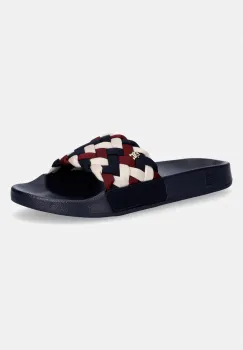 Tommy Hilfiger papuci pentru femei TH BRAIDED POOL SLIDE imagine