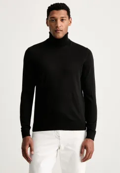 Tommy Hilfiger pulover cu guler inalt pentru barbati din lana imagine