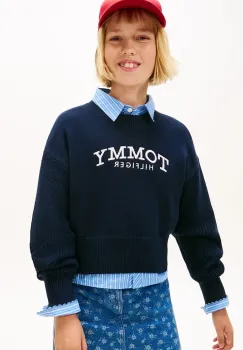 Tommy Hilfiger pulover de bumbac pentru copii imagine