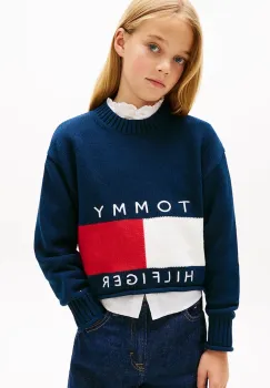 Tommy Hilfiger pulover de bumbac pentru copii imagine