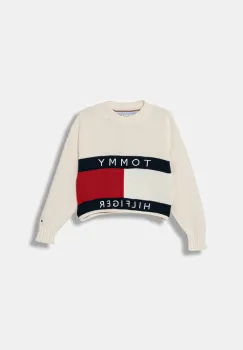 Tommy Hilfiger pulover de bumbac pentru copii imagine
