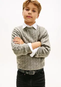 Tommy Hilfiger pulover de bumbac pentru copii imagine