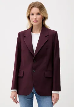 Tommy Hilfiger sacou cu un singur rand de nasturi pentru femei, cu amestec de lana imagine
