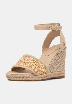 Tommy Hilfiger sandale HIGH WEDGE ESPAD RAFFIA imagine