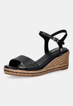 Tommy Hilfiger sandale tip wedge din piele MID WEDGE ESPAD LEATHER imagine