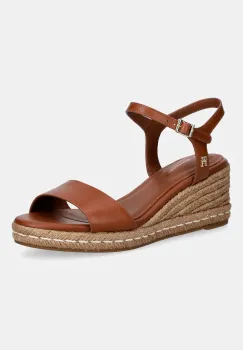 Tommy Hilfiger sandale wedges din piele MID WEDGE ESPAD LEATHER imagine